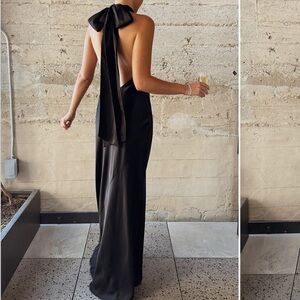 Show Me Your MuMu Black Halter Maxi Dress